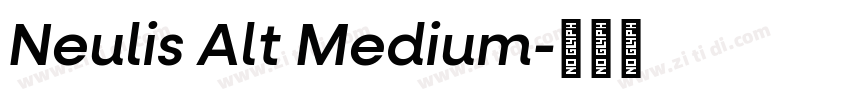 Neulis Alt Medium字体转换